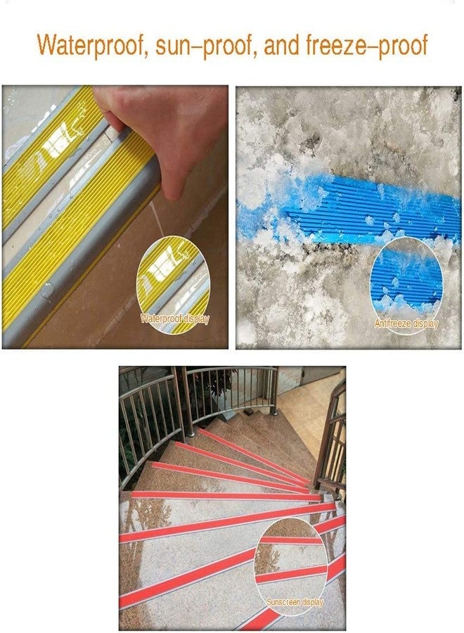 Tusig® Self-Adhesive Rubber Step Protector Edge Trim Strips,L-Shaped Corner Guard Staircase Threshold Strip,Anti Slip Tread, Used for Indoor Outdoor Tile Wood (Pack of 2, 2 Meter) - Image 4